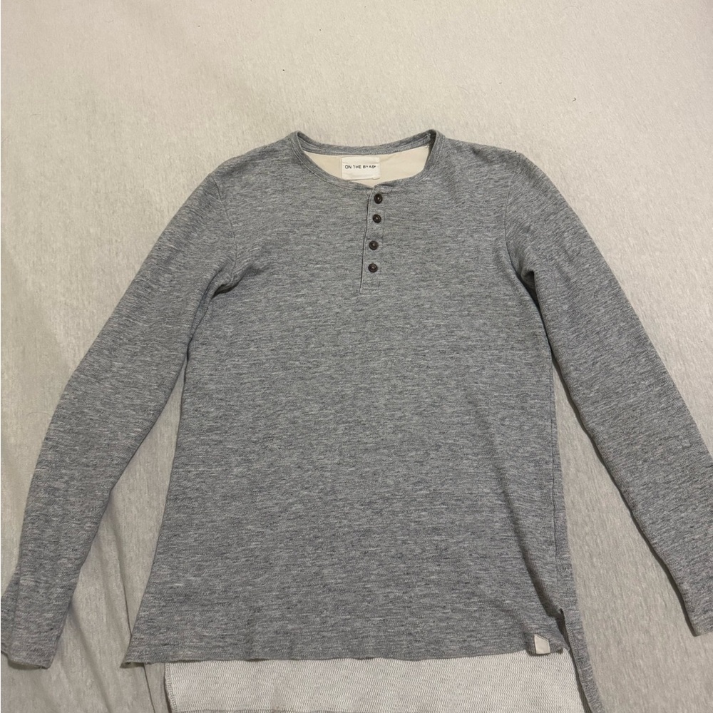 On the Byas Gray Crewneck Sweater